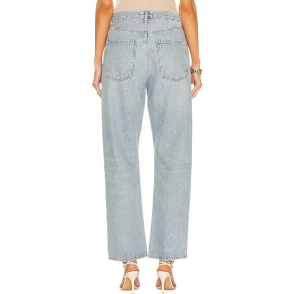 New Agolde 90s Mid Rise Loose Fit Straight Leg Jeans Size 24 In Semi Tropic Wash - Picture 3 of 16